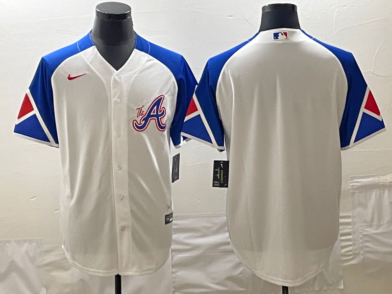 Men's Atlanta Braves White 2023 City Connect Blank Jersey